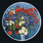 Vincent van Gogh - Vase with Cornflowers & Poppies Ceramic Knob<br><div class="desc">Vase with Cornflowers and Poppies - Vincent van Gogh,  Oil on Canvas,  1887,  Paris</div>