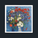 Vincent van Gogh - Vase with Cornflowers & Poppies Napkin<br><div class="desc">Vase with Cornflowers and Poppies - Vincent van Gogh,  Oil on Canvas,  1887,  Paris</div>