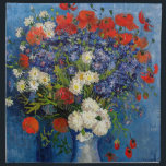 Vincent van Gogh - Vase with Cornflowers & Poppies Napkin<br><div class="desc">Vase with Cornflowers and Poppies - Vincent van Gogh,  Oil on Canvas,  1887,  Paris</div>