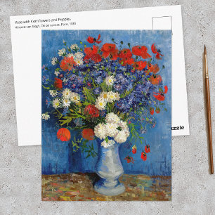Vincent van Gogh - Vase with Cornflowers & Poppies Postcard