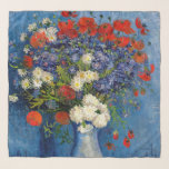Vincent van Gogh - Vase with Cornflowers & Poppies Scarf<br><div class="desc">Vase with Cornflowers and Poppies - Vincent van Gogh,  Oil on Canvas,  1887,  Paris</div>