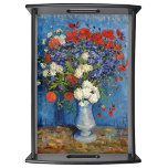 Vincent van Gogh - Vase with Cornflowers & Poppies Serving Tray<br><div class="desc">Vase with Cornflowers and Poppies - Vincent van Gogh,  Oil on Canvas,  1887,  Paris</div>