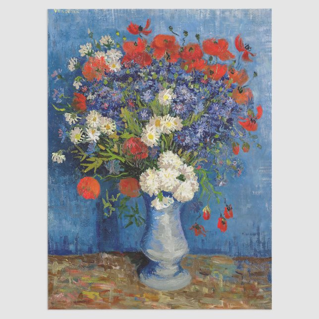 Vincent van Gogh - Vase with Cornflowers & Poppies Tissue Paper (Creator Uploaded)