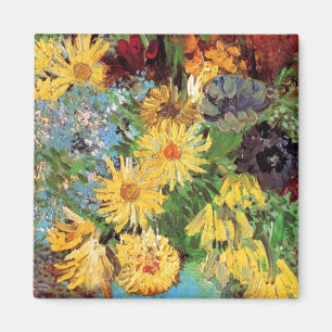 Vincent Van Gogh - Vase With Daisies And Anemones Magnet