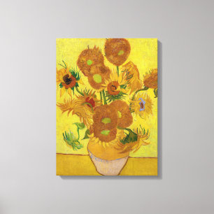 Vincent van Gogh - Vase with Fifteen Sunflowers Canvas Print