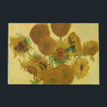 Vincent van Gogh - Vase with Fifteen Sunflowers Doormat<br><div class="desc">Vase with Fifteen Sunflowers / Vase avec quinze tournesols - Vincent Van Gogh,  August 1888 - Sunflowers 1888 fouth version (F454)</div>