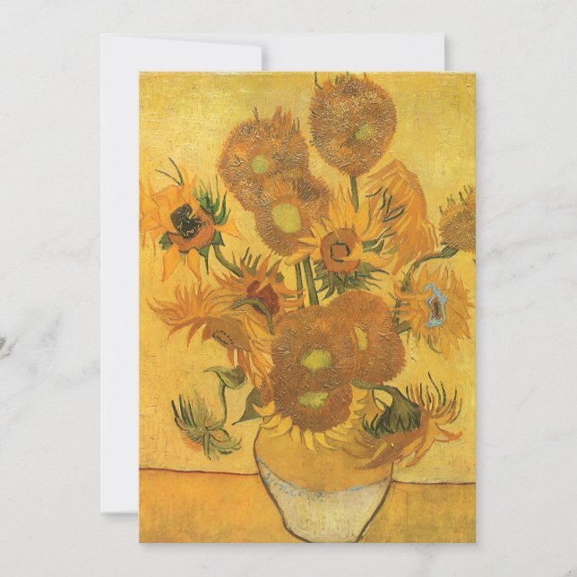 Vincent van Gogh - Vase with Fifteen Sunflowers Invitation (Front)