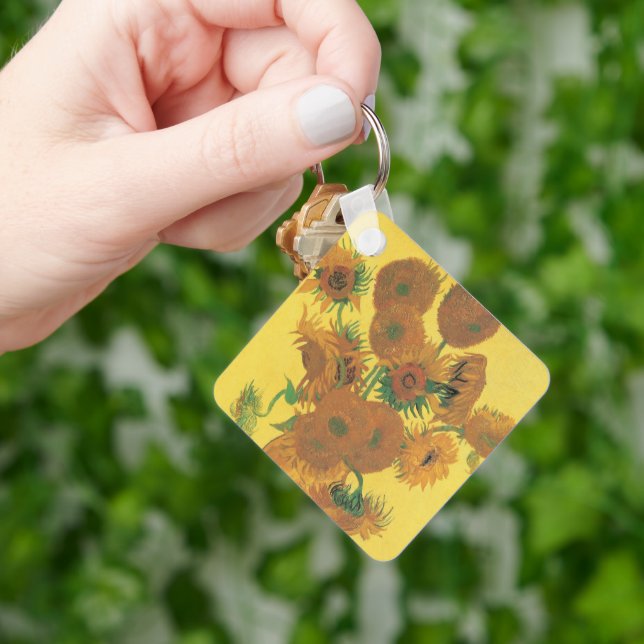 Vincent van Gogh - Vase with Fifteen Sunflowers Keychain (Hand)