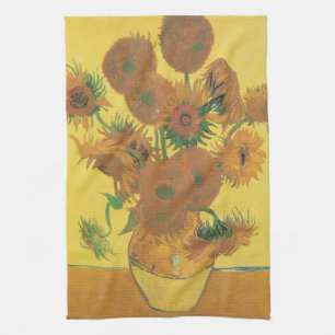 Vincent van Gogh - Vase with Fifteen Sunflowers Kitchen Towel