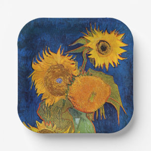 Vincent van Gogh - Vase with Five Sunflowers Paper Plate