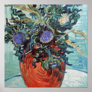 Vincent Van Gogh - Vase with Flowers and Thistles, Poster