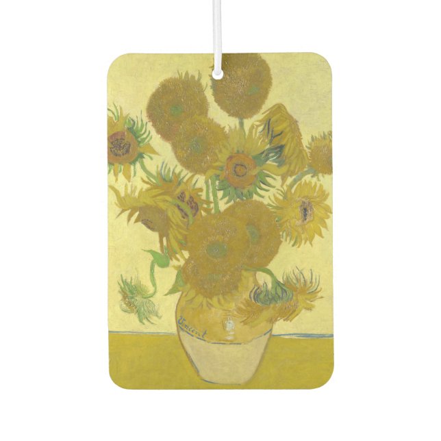 Vincent Van Gogh - Vase with Fourteen Sunflowers Air Freshener (Front)