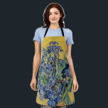 Vincent van Gogh - Vase with Irises Apron<br><div class="desc">Vase with Irises,  Yellow Background - Vincent van Gogh,  Oil on Canvas,  1890,  Saint-Remy</div>