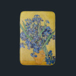 Vincent van Gogh - Vase with Irises Bath Mat<br><div class="desc">Vase with Irises, Yellow Background - Vincent van Gogh, Oil on Canvas, 1890, Saint-Remy</div>