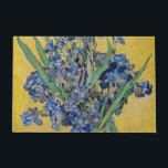 Vincent van Gogh - Vase with Irises Doormat<br><div class="desc">Vase with Irises,  Yellow Background - Vincent van Gogh,  Oil on Canvas,  1890,  Saint-Remy</div>