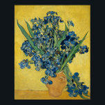 Vincent van Gogh Vase with Irises Floral GalleryHD Poster<br><div class="desc">Vincent van Gogh. Vase with Irises. c. May 1890. Also known as Vase with Irises Against a Yellow Background. Oil on canvas. Original fine art painting by famous Dutch Post-Impressionist artist Vincent van Gogh. One of four, known as the Irises and Roses decorative ensemble, from May 1890. Vincent van Gogh...</div>