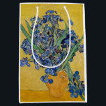 Vincent van Gogh - Vase with Irises Medium Gift Bag<br><div class="desc">Vase with Irises,  Yellow Background - Vincent van Gogh,  Oil on Canvas,  1890,  Saint-Remy</div>