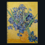 Vincent van Gogh - Vase with Irises Notebook<br><div class="desc">Vase with Irises,  Yellow Background - Vincent van Gogh,  Oil on Canvas,  1890,  Saint-Remy</div>