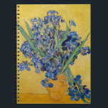 Vincent van Gogh - Vase with Irises Notebook<br><div class="desc">Vase with Irises,  Yellow Background - Vincent van Gogh,  Oil on Canvas,  1890,  Saint-Remy</div>