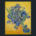 Vincent van Gogh - Vase with Irises Photo Print<br><div class="desc">Vase with Irises, Yellow Background - Vincent van Gogh, Oil on Canvas, 1890, Saint-Remy</div>
