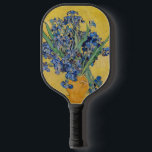 Vincent van Gogh - Vase with Irises Pickleball Paddle<br><div class="desc">Vase with Irises,  Yellow Background - Vincent van Gogh,  Oil on Canvas,  1890,  Saint-Remy</div>
