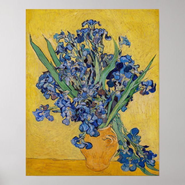 Vincent van Gogh - Vase with Irises Poster (Front)