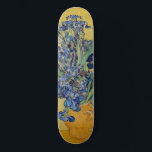 Vincent van Gogh - Vase with Irises Skateboard<br><div class="desc">Vase with Irises,  Yellow Background - Vincent van Gogh,  Oil on Canvas,  1890,  Saint-Remy</div>