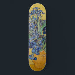 Vincent van Gogh - Vase with Irises Skateboard<br><div class="desc">Vase with Irises, Yellow Background - Vincent van Gogh, Oil on Canvas, 1890, Saint-Remy</div>