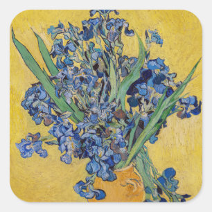 Vincent van Gogh - Vase with Irises Square Sticker
