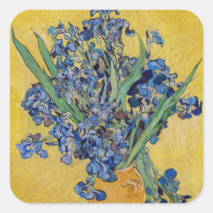 Vincent van Gogh - Vase with Irises Square Sticker