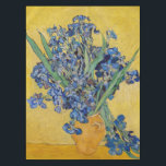 Vincent van Gogh - Vase with Irises Tablecloth<br><div class="desc">Vase with Irises, Yellow Background - Vincent van Gogh, Oil on Canvas, 1890, Saint-Remy</div>