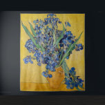 Vincent van Gogh - Vase with Irises Tapestry<br><div class="desc">Vase with Irises, Yellow Background - Vincent van Gogh, Oil on Canvas, 1890, Saint-Remy</div>
