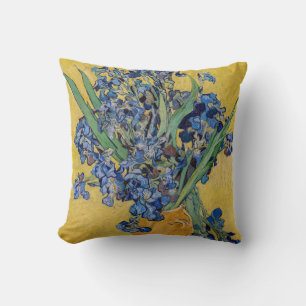Vincent van Gogh - Vase with Irises Throw Pillow