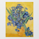 Vincent van Gogh - Vase with Irises Window Cling<br><div class="desc">Vase with Irises,  Yellow Background - Vincent van Gogh,  Oil on Canvas,  1890,  Saint-Remy</div>