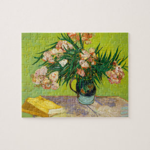 Vincent Van Gogh Vase With Oleanders And Books Jigsaw Puzzle