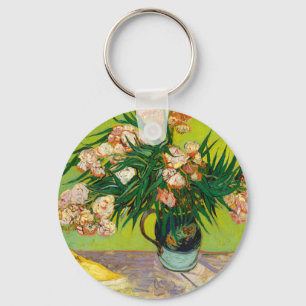 Vincent Van Gogh Vase With Oleanders And Books Keychain