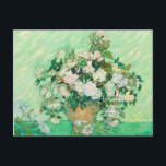 Vincent Van Gogh Vase with Pink Roses Fine Art Postcard<br><div class="desc">Vincent Van Gogh Vase with Pink Roses Fine Art Postcard</div>