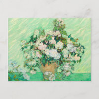 Vincent Van Gogh Vase with Pink Roses Fine Art
