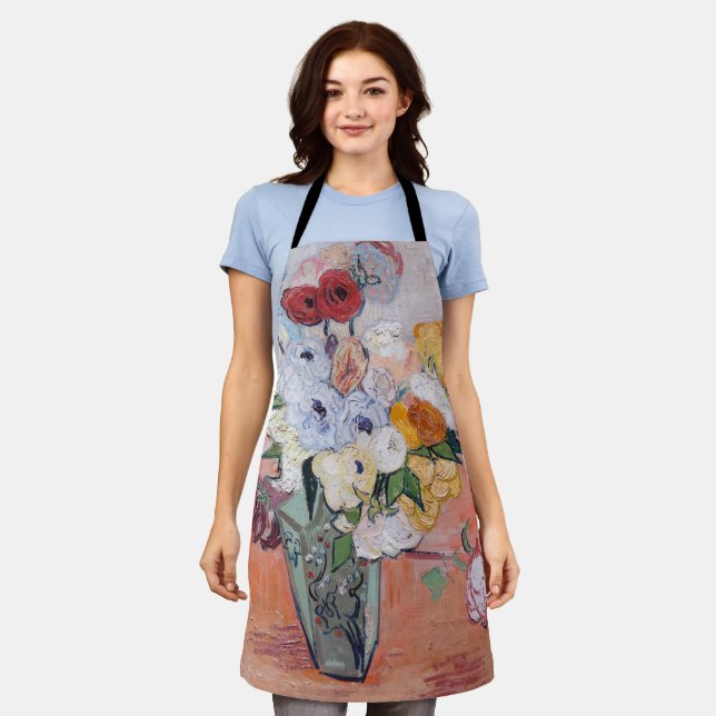 Vincent van Gogh - Vase with Roses & Anemones Apron (Worn)