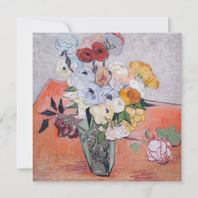 Vincent van Gogh - Vase with Roses & Anemones Invitation (Front)