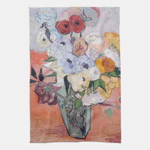 Vincent van Gogh - Vase with Roses & Anemones Kitchen Towel