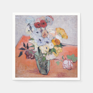 Vincent van Gogh - Vase with Roses & Anemones Napkin