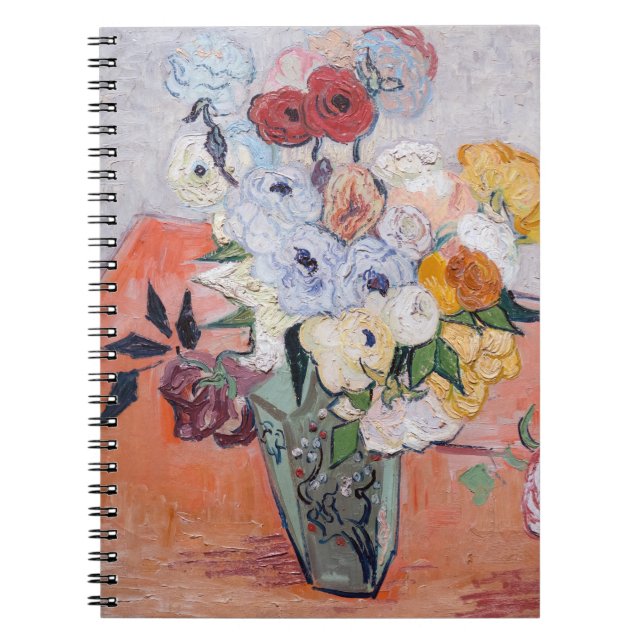Vincent van Gogh - Vase with Roses & Anemones Notebook (Front)