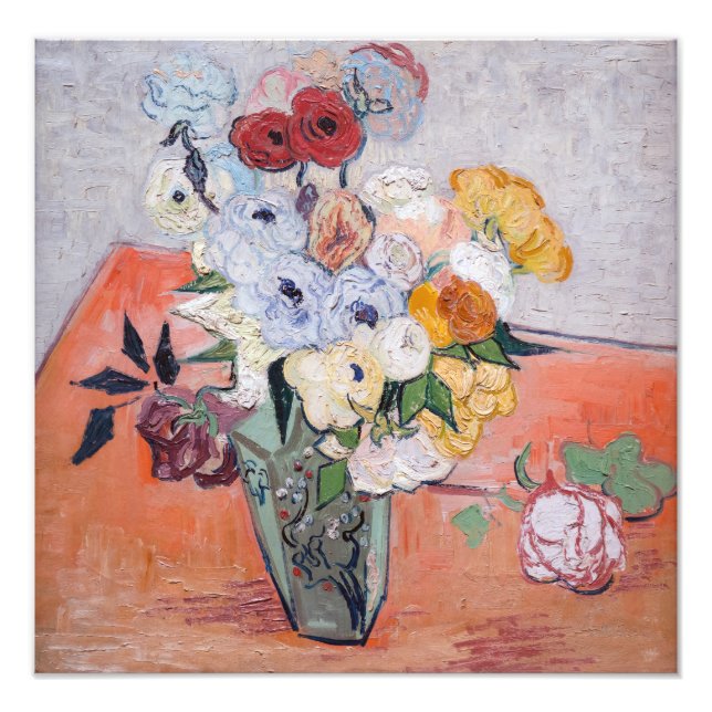 Vincent van Gogh - Vase with Roses & Anemones Photo Print (Front)