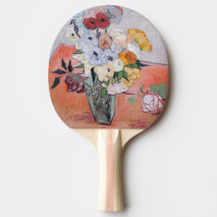 Vincent van Gogh - Vase with Roses & Anemones Ping Pong Paddle