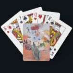 Vincent van Gogh - Vase with Roses & Anemones Playing Cards<br><div class="desc">Still Life / Japanese Vase with Roses and Anemones - Vincent van Gogh,  1890</div>