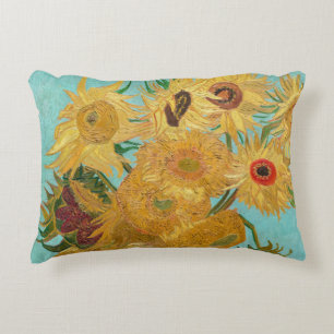 Vincent Van Gogh - Vase with Twelve Sunflowers Accent Pillow