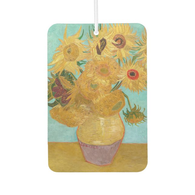 Vincent Van Gogh - Vase with Twelve Sunflowers Air Freshener (Front)