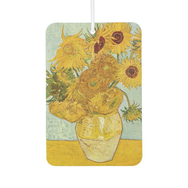 Vincent Van Gogh - Vase with Twelve Sunflowers Air Freshener (Front)