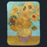 Vincent Van Gogh - Vase with Twelve Sunflowers Baby Blanket<br><div class="desc">Vase with Twelve Sunflowers / Vase avec douze tournesols - Vincent Van Gogh,  January 1889 - Sunflowers 1889 repetition of third version (F455)</div>